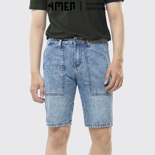 Quần short Jean Nam Túi Xéo Cao Cấp 4MEN QS200