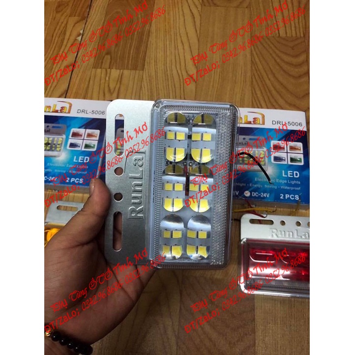 Đèn Sườn Ô Tô 12V-24V Đèn Hông Xe Tải, Xe Buýt, Xe Đầu Kéo