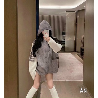 Áo khoác len thom có mũ