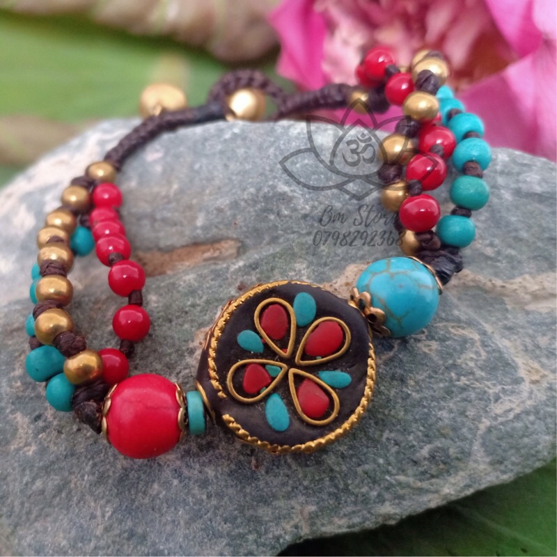Vòng tay Nepal kiểu dáng vintage phong cách boho