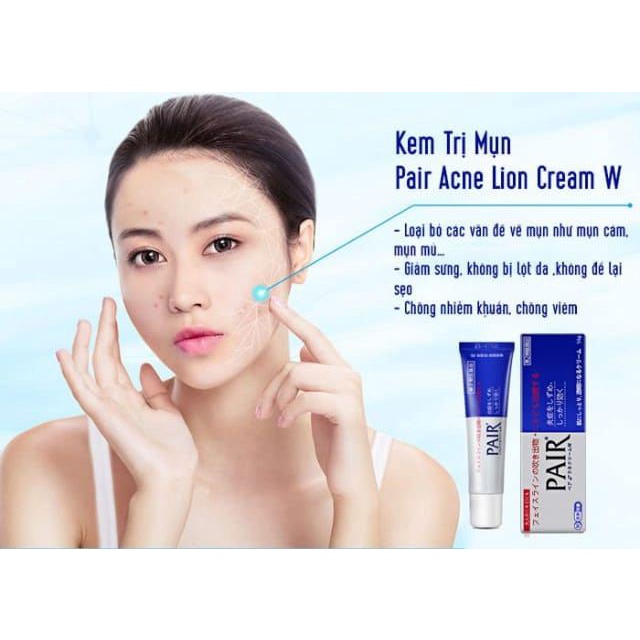 Kem ngừa mụn Pair Acne W Cream Nhật Bản