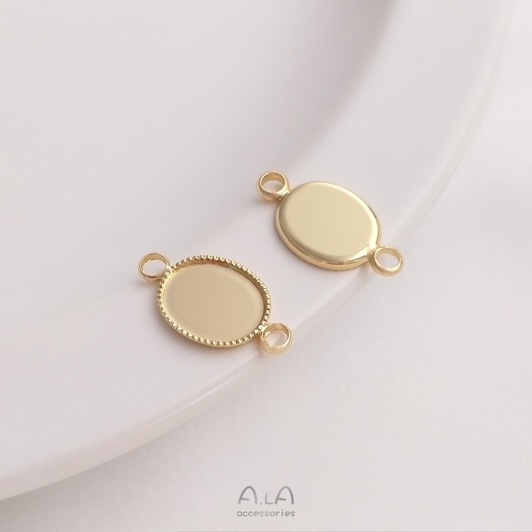 💖Trang sức DIY phụ kiện💖Khay Đựng Bảo Quản Màu Sắc 14K Hình Tròn/ Oval Dùng Làm Thủ Công DIY