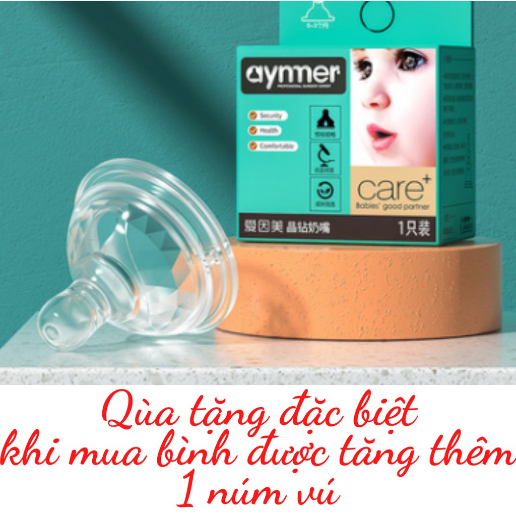 Tặng thêm 1 n.úm-Bình sữa, Bình nước bocboc 3 trong 1 có tay cầm cho bé-dung tích 240ml-300ml