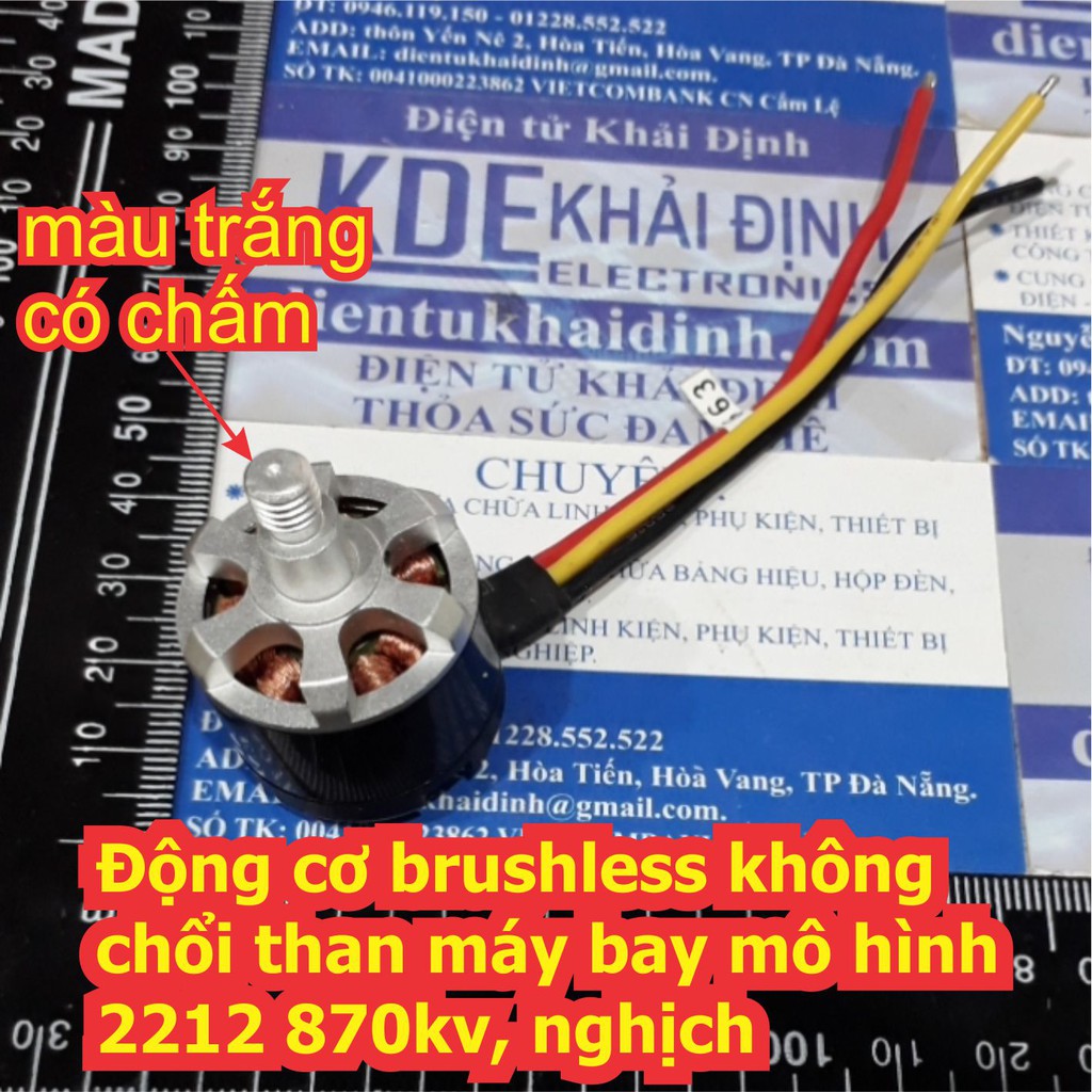 Động cơ brushless không chổi than máy bay mô hình 2212 870kv, thuận / nghịch kde6691