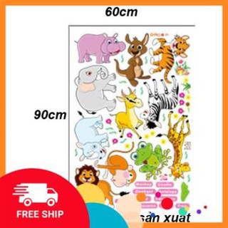 ⚡️𝗙𝗥𝗘𝗘𝗦𝗛𝗜𝗣⚡️ Decal dán tường Vườn thú tiếng anh số 2