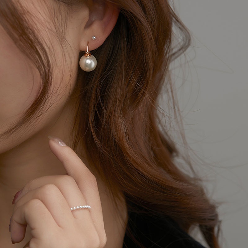 Khuyên Tai Nữ Đính Ngọc Trai Thời Trang Hàn Quốc