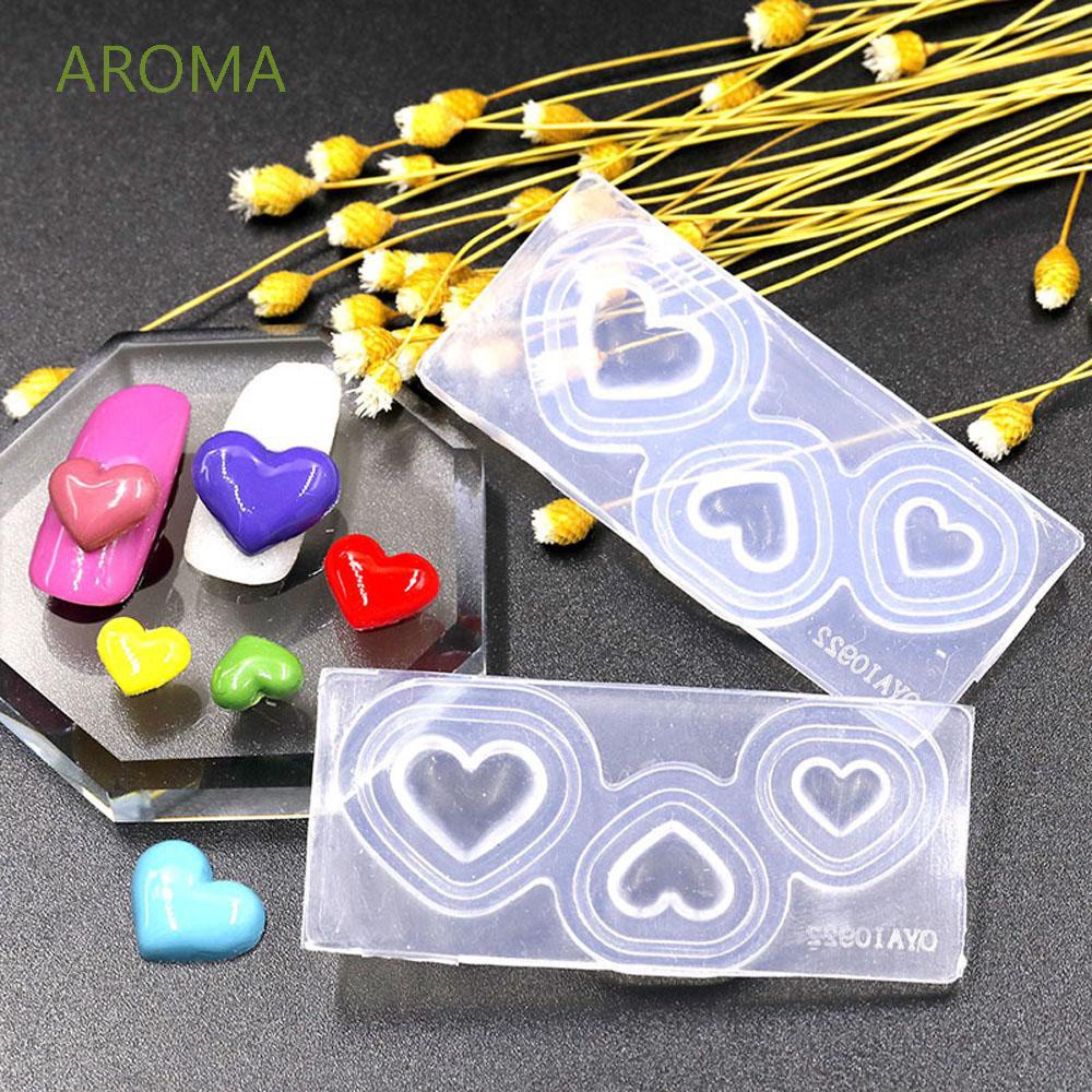 Khuôn Làm Phụ Kiện Trang Trí Móng Nghệ Thuật Họa Tiết Trái Tim 3d Diy
