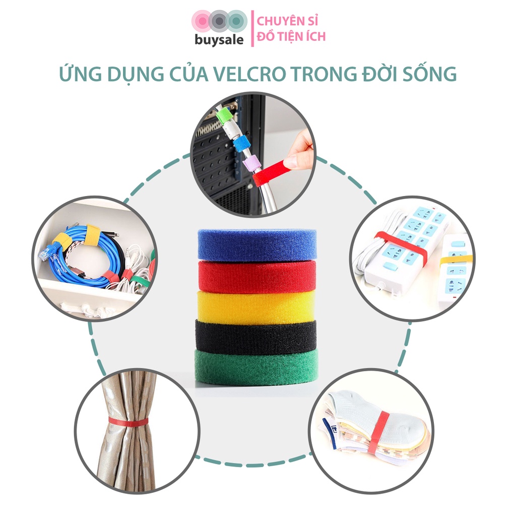 Dây dính vãi Velcro buộc gọn dây điện dây cáp_Buysales_BSPK183
