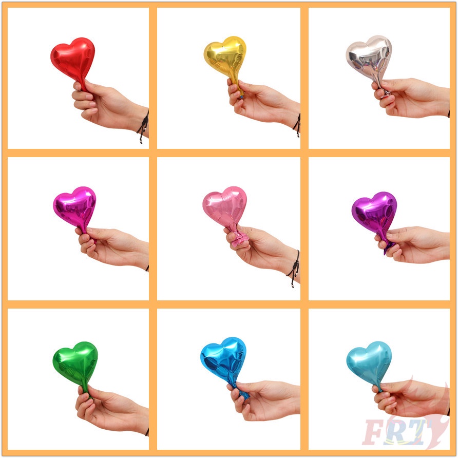 Bong bóng lõi nhôm hình trái tim dùng trang trí tiệc cưới / sinh nhật 5 inch / 10 inch