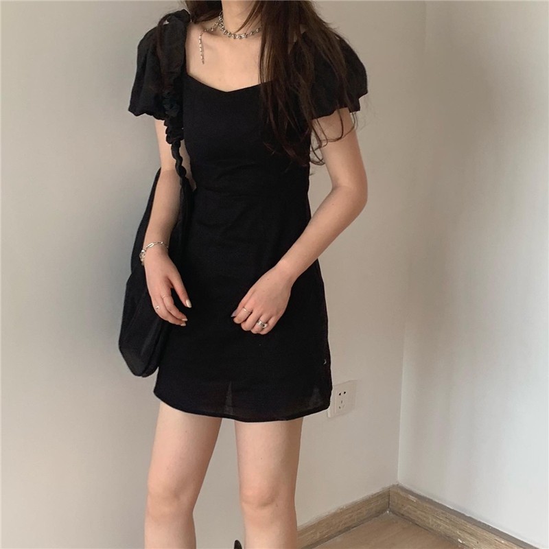 Đầm Xiaozhainv Tay Phồng Ôm Dáng Xinh Xắn Cổ Điển Kiểu Pháp Dành Cho Nữ | BigBuy360 - bigbuy360.vn
