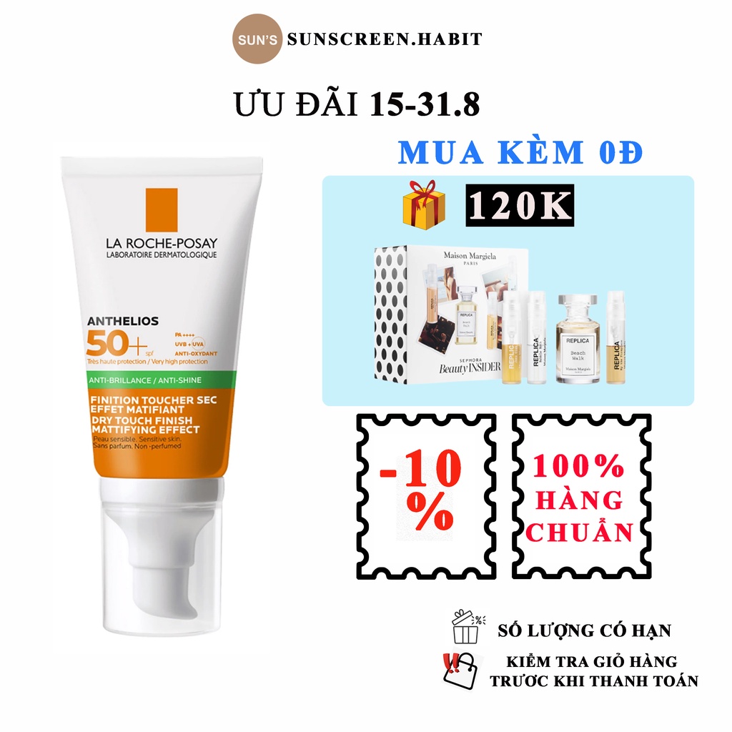 Kem chống nắng kiềm dầu La roche-posay Anthelios XL Dry Touch Finish Mattifying Effect (bản có mùi)