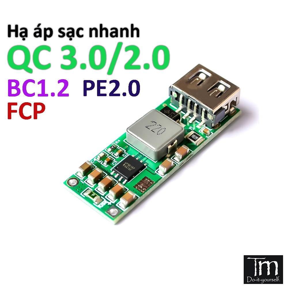 Mạch Hạ Áp Buck Sạc Nhanh QC 3.0