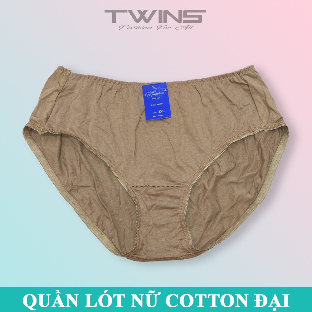 Quần lót nữ cotton cao cấp trơn bigsize chất liệu mềm mại thoáng mát thiết kế đơn giản size lớn từ 70kg-90kg