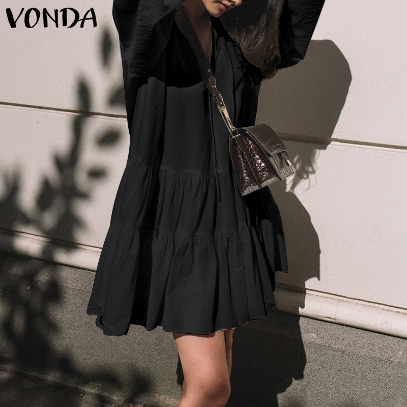 [ Mã FAGREEN1505 giảm 10% tối đa 30K đơn 99K] Đầm VONDA Màu Trơn Dài Tay Thời Trang Đáng Yêu Cho Nữ | BigBuy360 - bigbuy360.vn