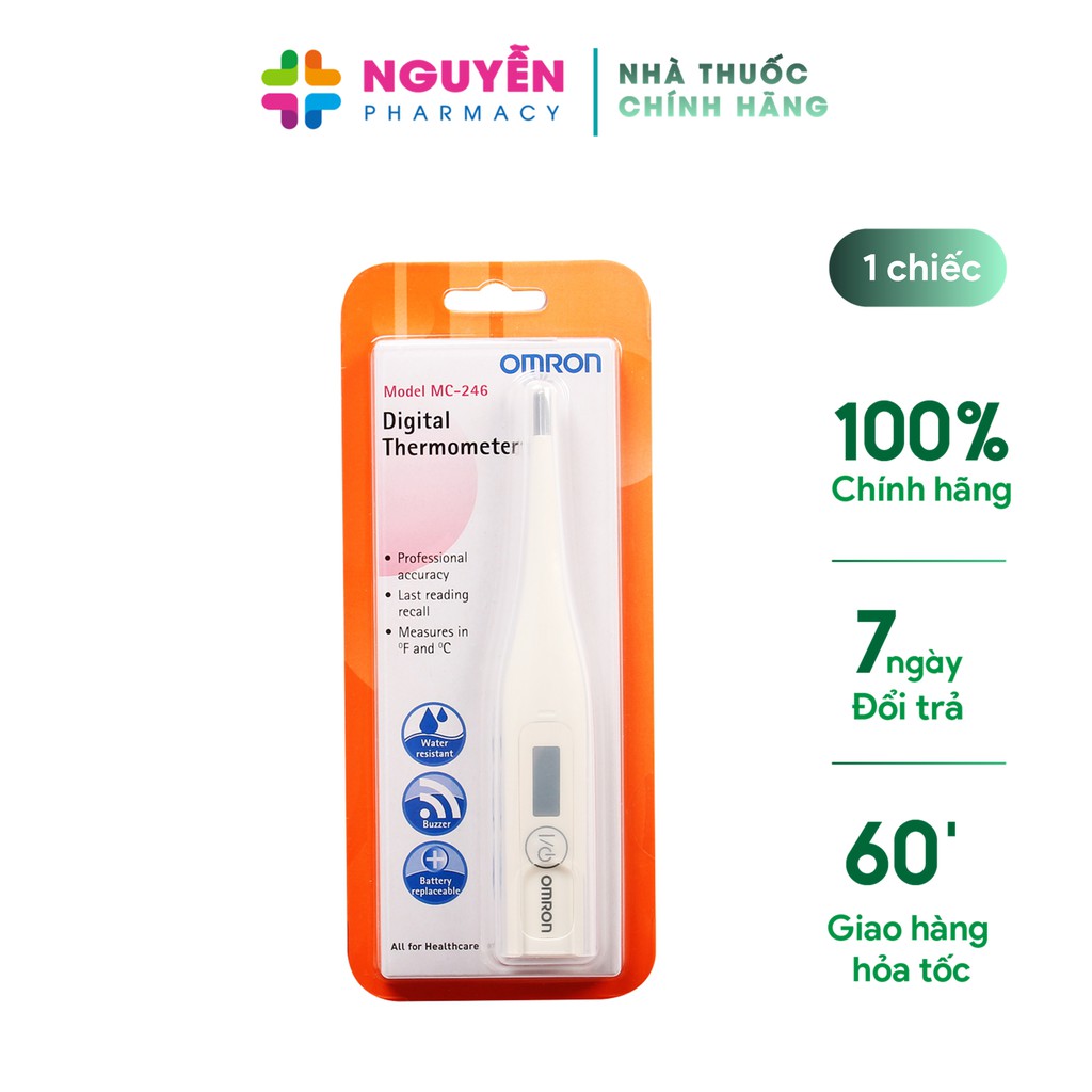 [CHÍNH HÃNG] Nhiệt kế điện tử Omron MC-246 - Màu Trắng