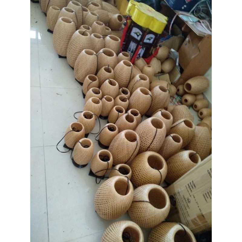 Đèn mây tre hội an chuyên trang trí phòng khách phòng ngủ