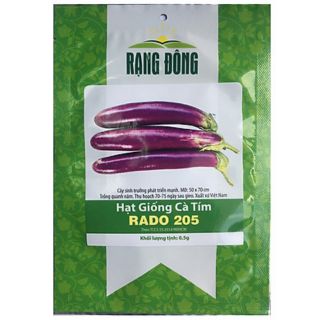 [Hạt Giống] Cà Tím Rạng Đông  Rado 205 (1goi/0.5g)