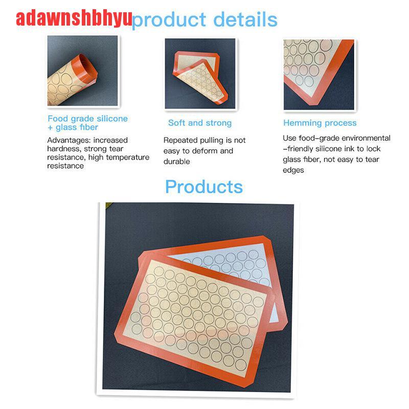 Thảm Nướng Bánh Macaron Bằng Silicone Chống Dính