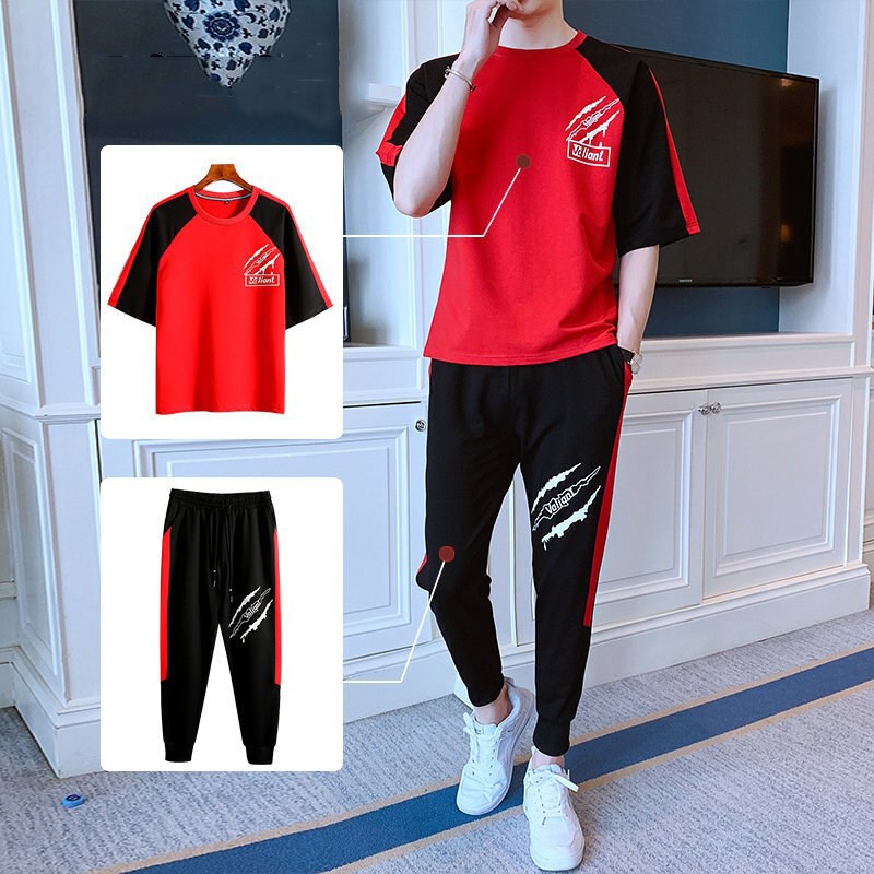 Bộ Quần Áo Thun Nam Thể Thao Ngắn Tay Kết Hợp Quần Dài Họa Tiết Vết Cào Cá Tính SEPTEMBERGIRL1989 SET NAM 90000109 | BigBuy360 - bigbuy360.vn