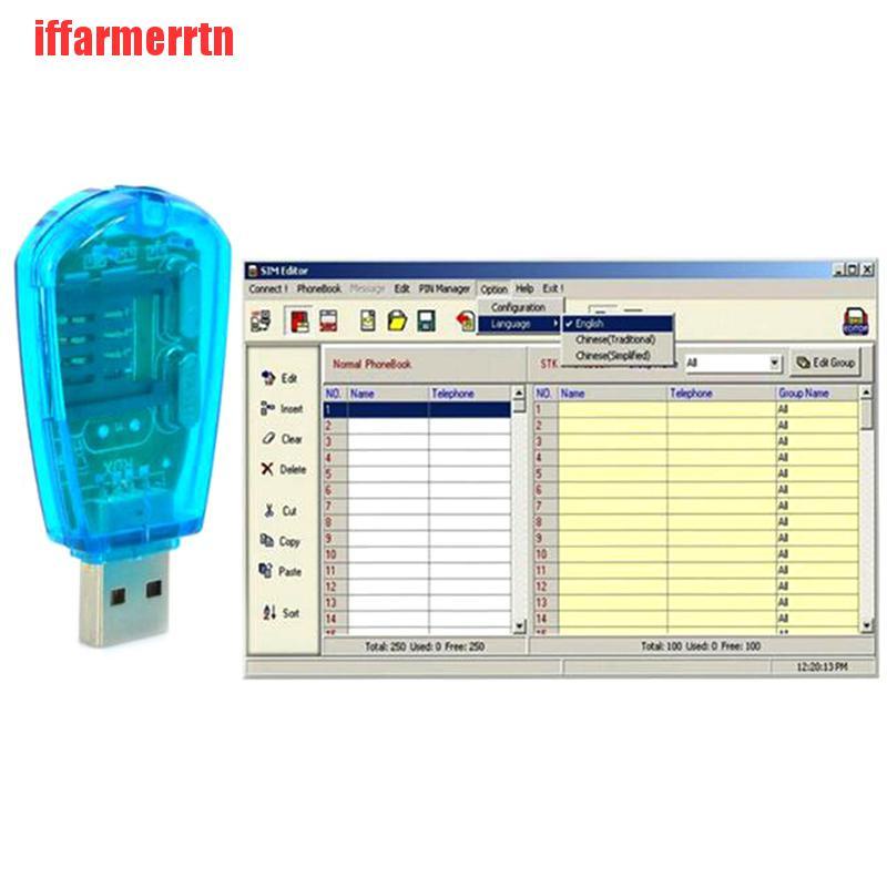 {iffarmerrtn}USB Cellphone Standard SIM Card Reader Copy Writer SMS GSM/CDMA+CD KY Backup YRS