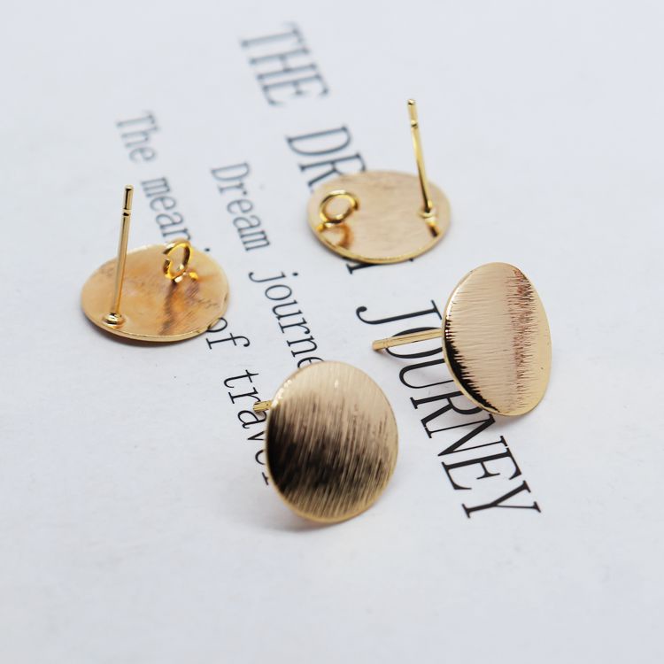 Một Cặp Khuyên Tai Tròn Mạ Vàng 18k Thời Trang Cá Tính