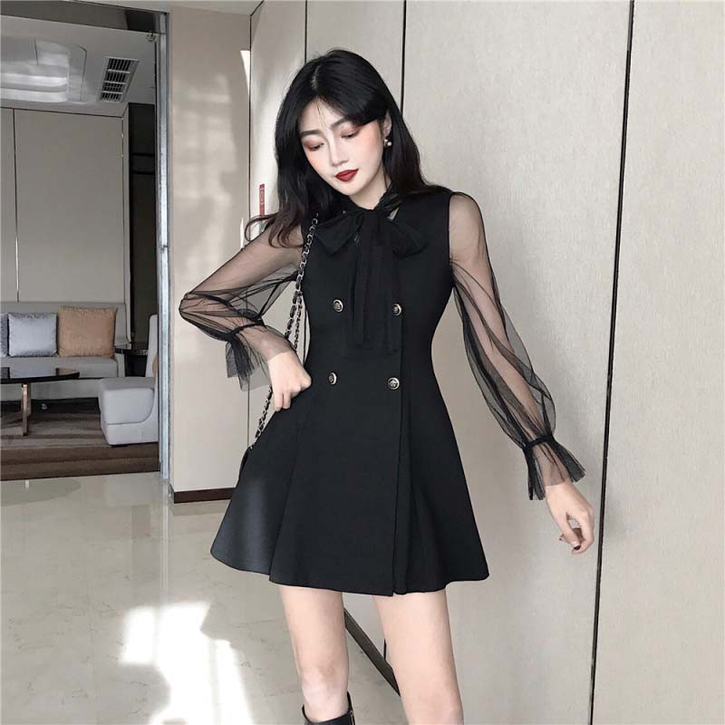(ORDER) Váy cổ nơ bản to
