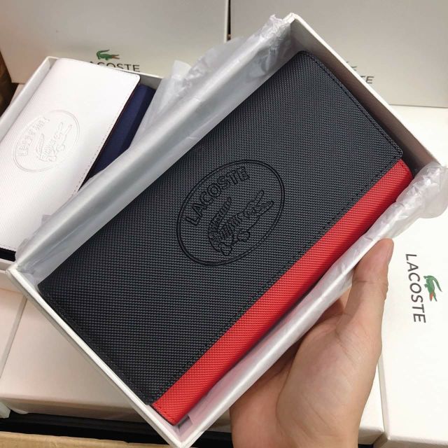 VÍ DÀI LACOSTE Unisex hàng xuất chuẩn Auth