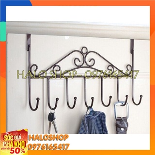 Móc Treo Đồ Sau Cửa Nhôm Đen 7 Móc