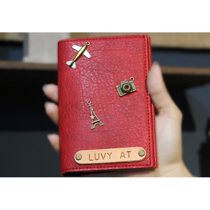 Huy hiệu đồng decor trang trí hộ chiếu làm handmade