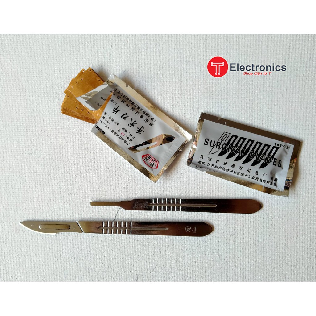 Dao Cắt Mạch-Sửa Chữa Điện Thoại Kèm 10 Lưỡi Thay Thế