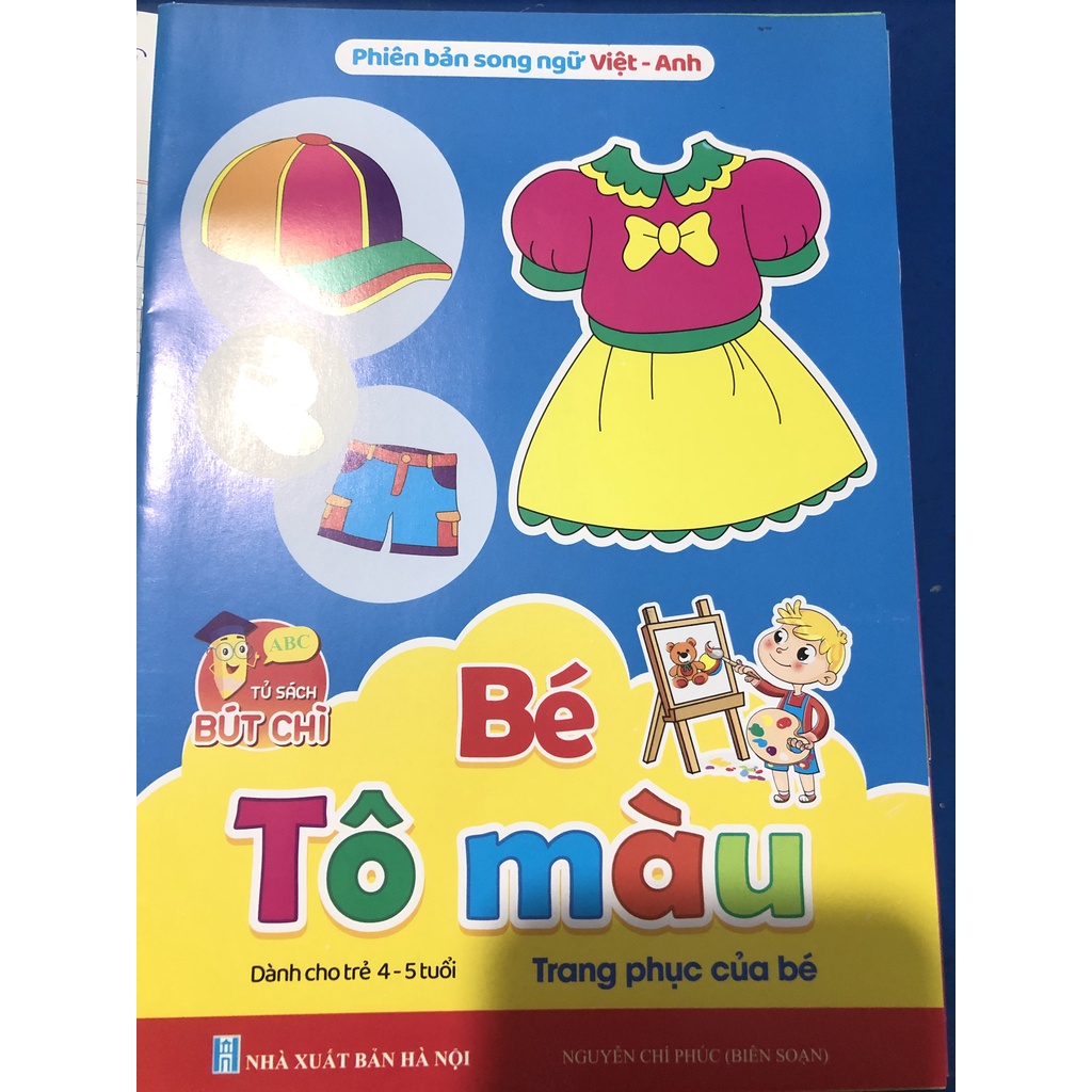 Sách - Combo Bé tô màu nhiều chủ đề song ngữ Việt Anh cho trẻ từ 3-4 tuổi và 5-6 tuổi (2 bộ - 16 cuốn)