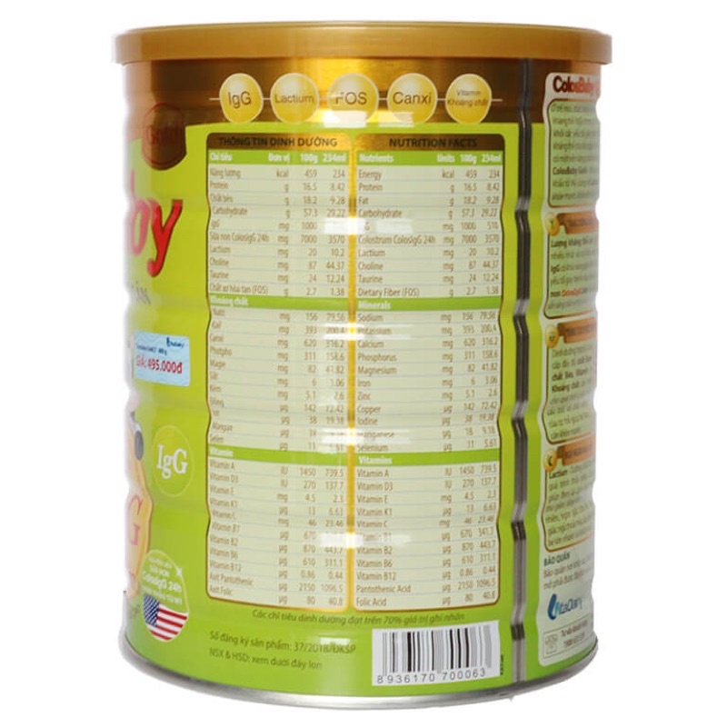 Sữa Colosbaby Gold 2+ 800gr  Date 2025