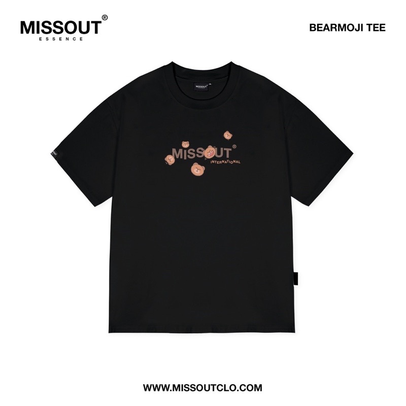ÁO THUN BEARMOJI MISSOUT unisex nam nữ