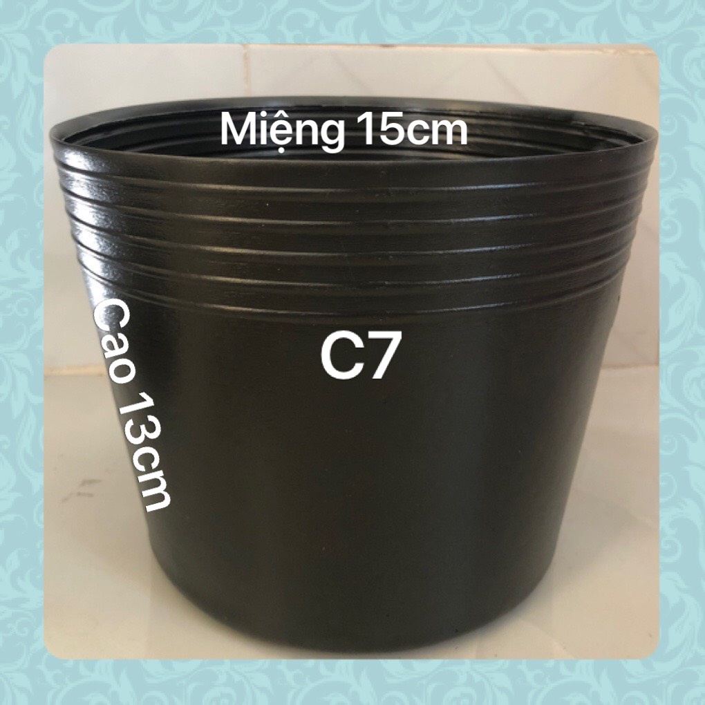 Chậu trồng cây cảnh C7 đen mềm