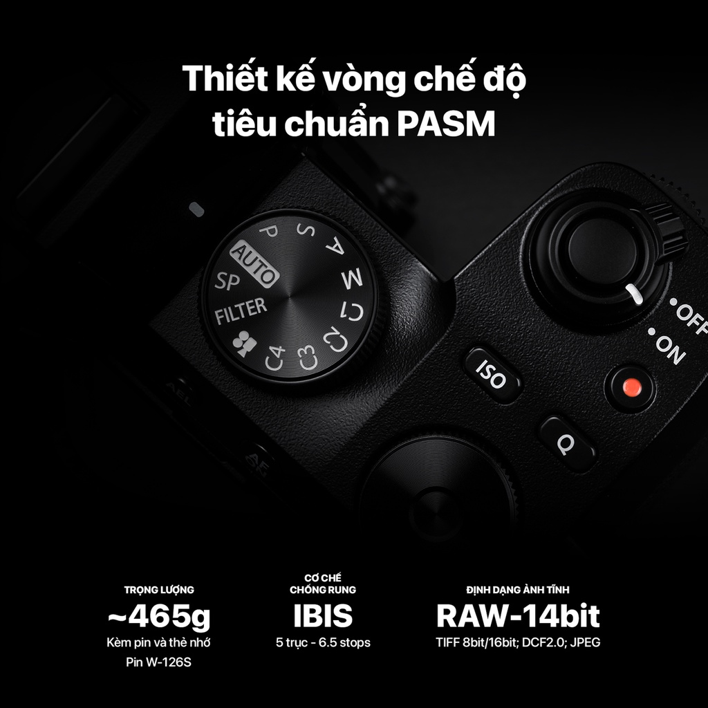 Máy ảnh kỹ thuật số Fujifilm X-S10 (Tặng: Pin 126S + Sạc 126S)