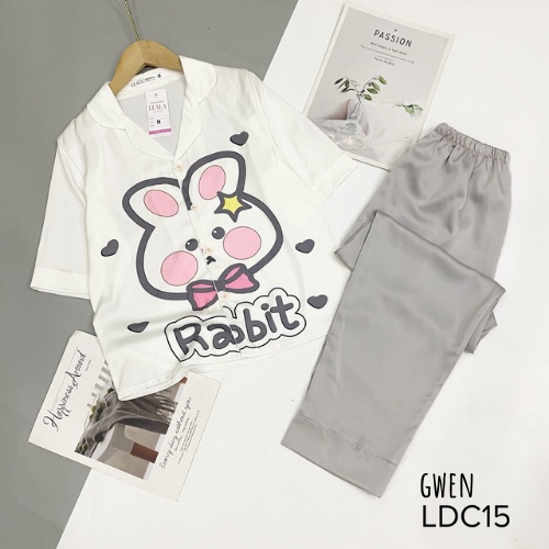 Đồ bộ pijama lụa Latin cao cấp mịn mát, đồ bộ mặc nhà cao cấp. | BigBuy360 - bigbuy360.vn