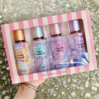 Set xịt body mist victoria secret 4 chai - xịt thơm toàn thân bst kẹo ngọt - mỗi chai 125ml