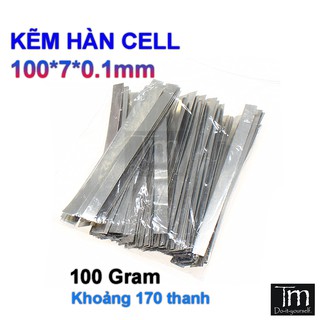 Kẽm Hàn Cell Pin Thanh 100*7*0.1mm (100 thanh)