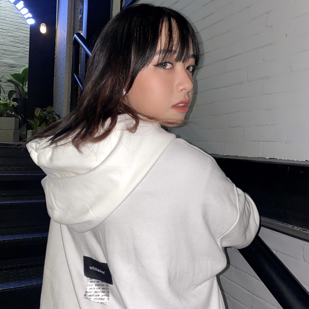 HOODIE "LOGO VER2" DOUBLE LABEL WHITE/BLACK | BigBuy360 - bigbuy360.vn