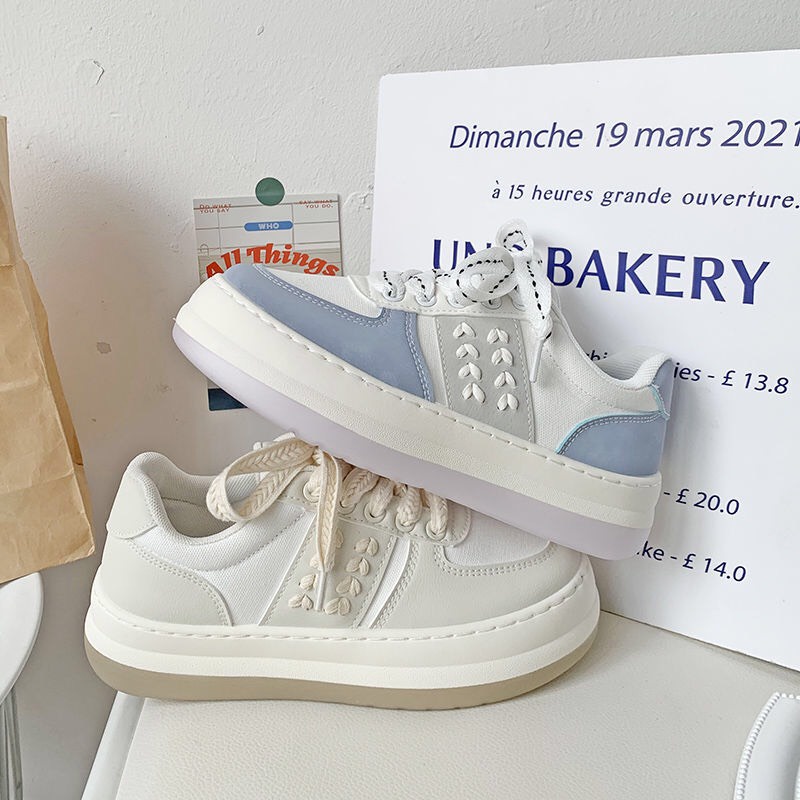 giày thể thao,giày nữ sneaker hoạ tiết bông lúa dây đan hottrend 2022