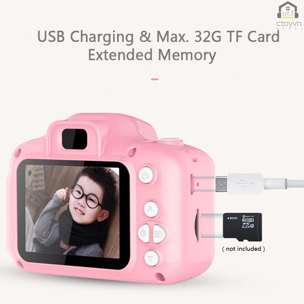 Camera kỹ thuật số mini độ phân giải cao 720P với 8 Mega Pixels 2 Inch màn hình lớn IPS cho bé
 | BigBuy360 - bigbuy360.vn
