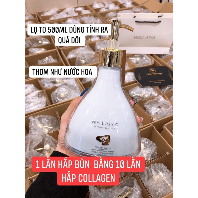 Kem hấp ủ tóc Weilaiya bùn khoáng 500ml, phục hồi tóc xơ hư tổn | BigBuy360 - bigbuy360.vn