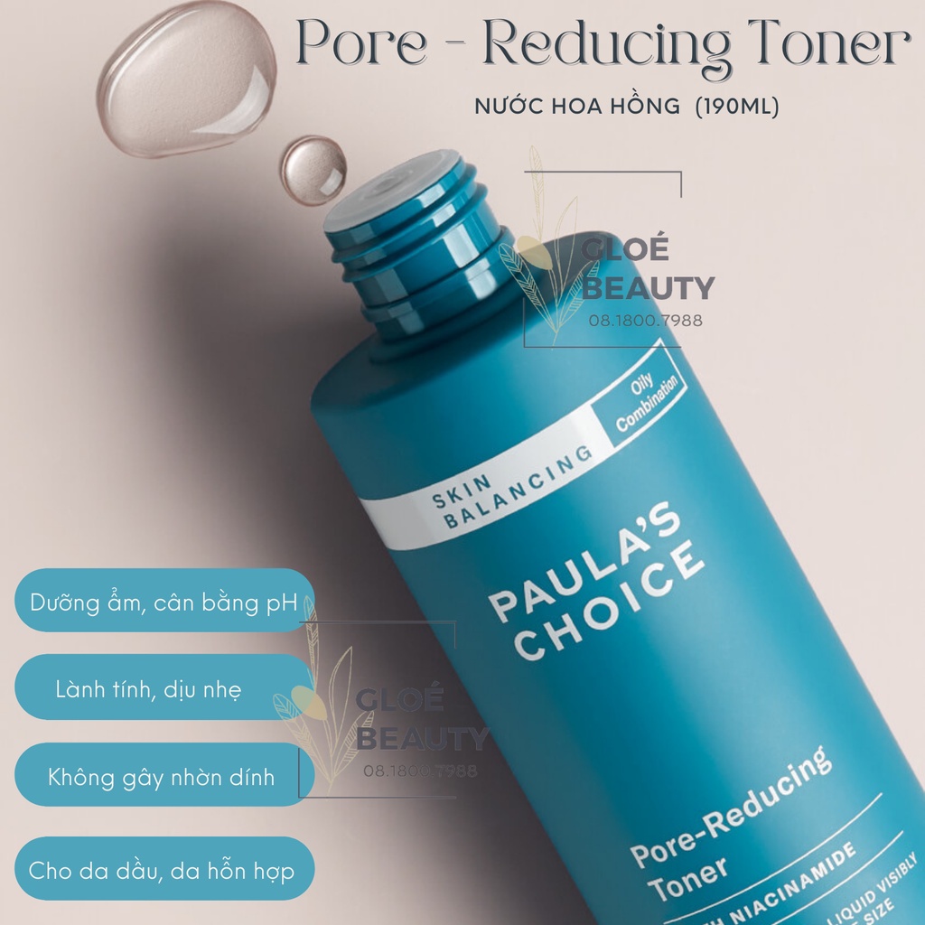 Nước cân bằng độ ẩm và se khít lỗ chân lông Paula's Choice Skin Balancing Pore-Reducing Toner 190ml