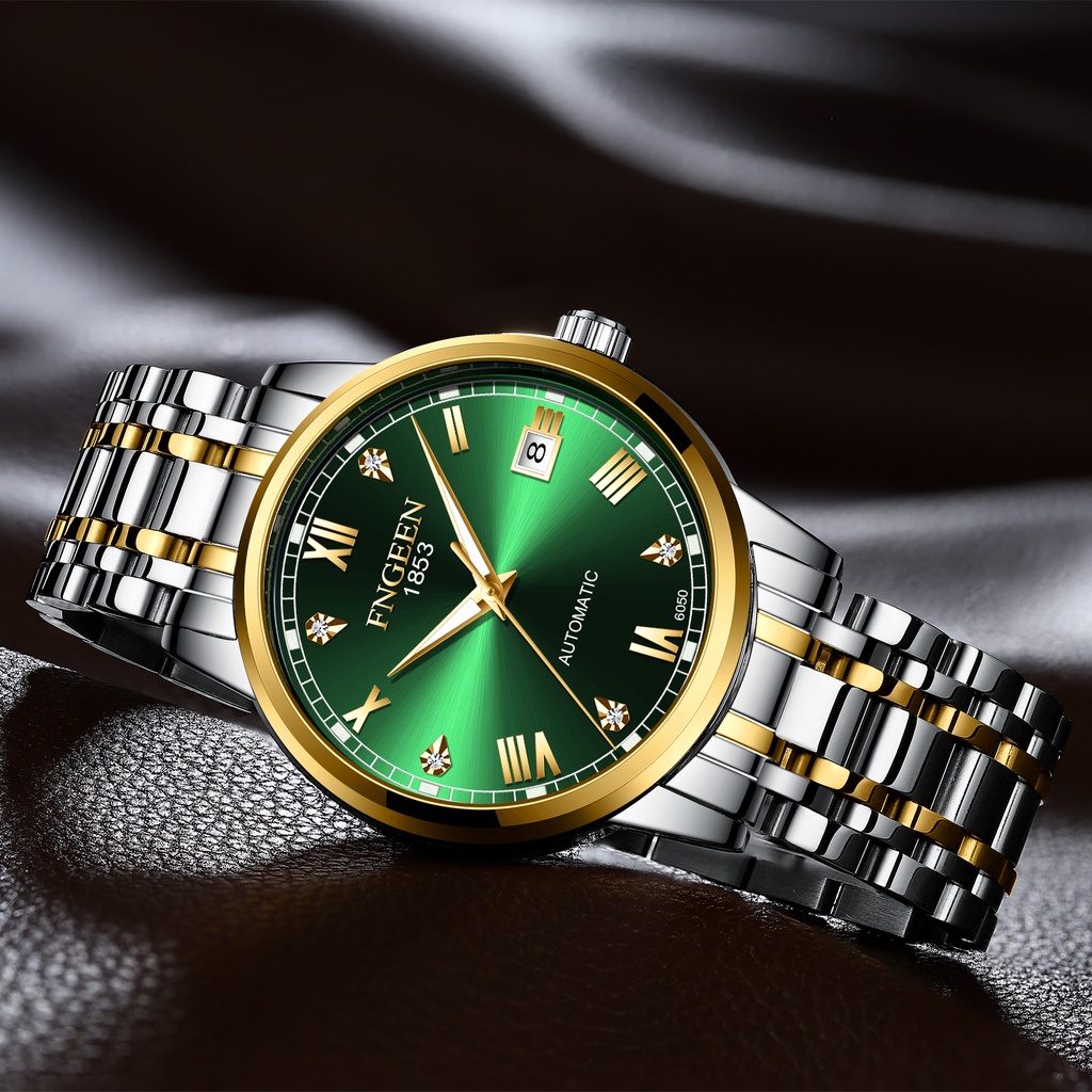 Đồng hồ cơ nam FNGEEN dấu máy, đồng hồ dây lưới chính hãng mã A19 | BigBuy360 - bigbuy360.vn