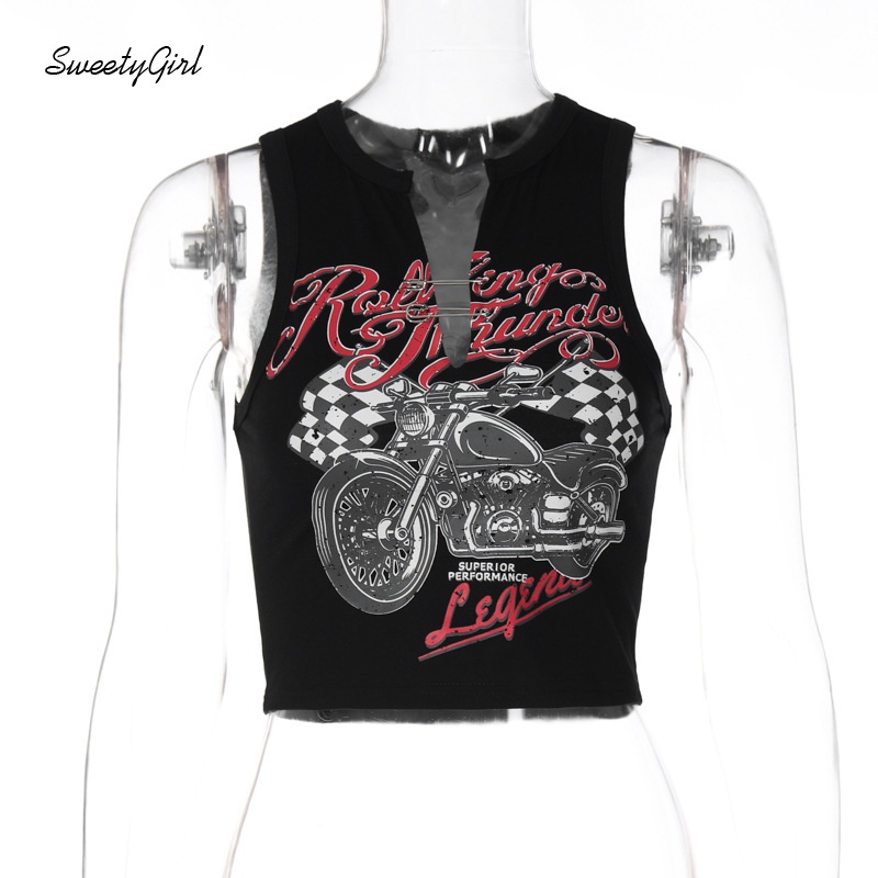 Áo Tank Top Cổ Chữ V In Họa Tiết Hoạt Hình Thời Trang Dành Cho Nữ 2022