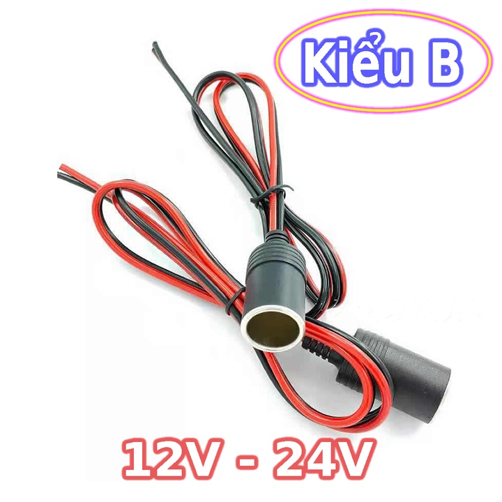 Ổ Cắm Đầu Tẩu Sạc 12V  Đuôi Cái Trên Ô Tô, Xe Máy