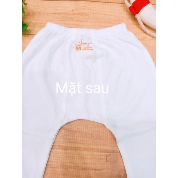 Quần dài mặc bỉm 100% cotton mềm mịn co dãn cho bé sơ sinh