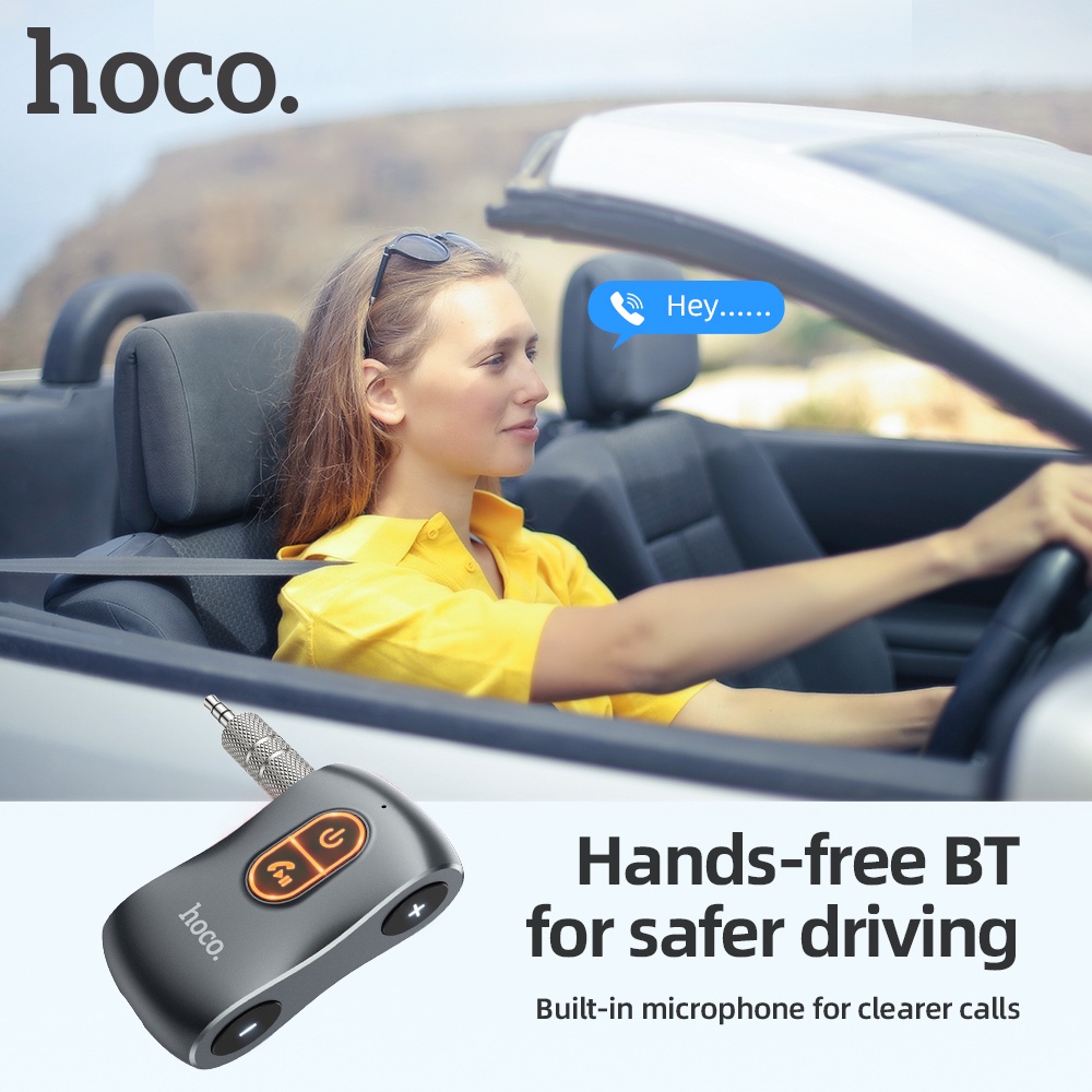 Bộ thu âm thanh HOCO. E73 100% bluetooth 5.0 giắc cắm 3.5mm hỗ trợ thẻ TF cho xe hơi