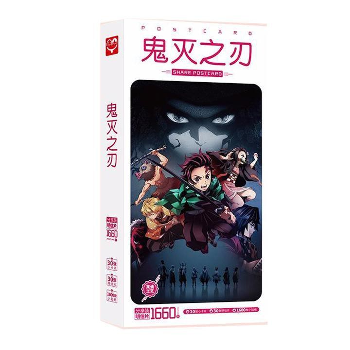 Postcard Kimetsu No Yaiba Thanh Gươm Diệt Qủy 1660 ảnh hộp ảnh bộ ảnh có ảnh dán sticker lomo bưu thiếp