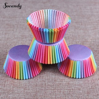 Set 100 Cốc Giấy Làm Bánh Cupcake Dễ Thương